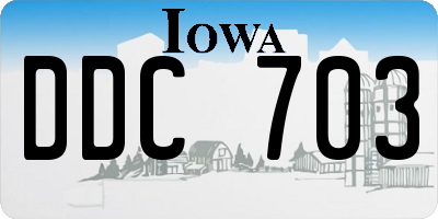 IA license plate DDC703