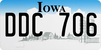 IA license plate DDC706