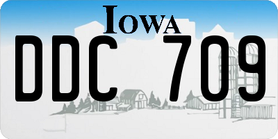 IA license plate DDC709