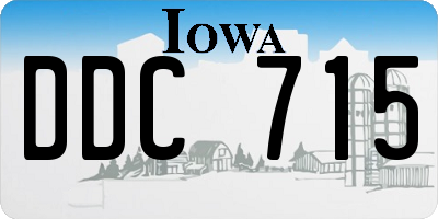 IA license plate DDC715
