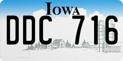 IA license plate DDC716