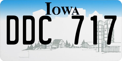 IA license plate DDC717