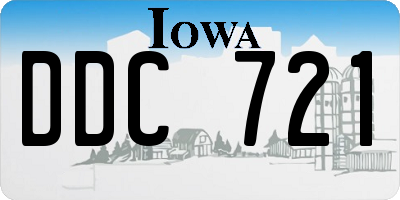 IA license plate DDC721