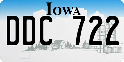 IA license plate DDC722