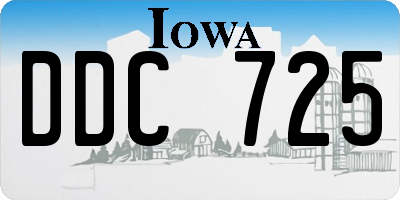 IA license plate DDC725