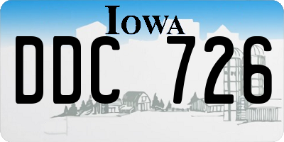 IA license plate DDC726