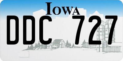 IA license plate DDC727