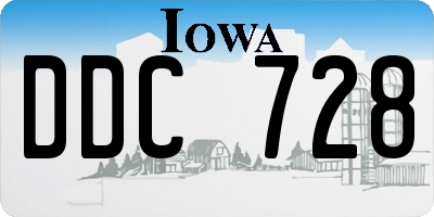 IA license plate DDC728