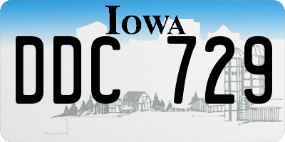 IA license plate DDC729