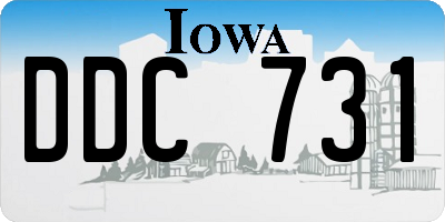 IA license plate DDC731