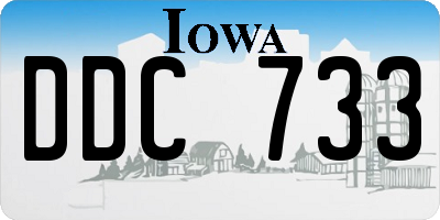 IA license plate DDC733