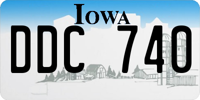 IA license plate DDC740