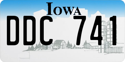 IA license plate DDC741