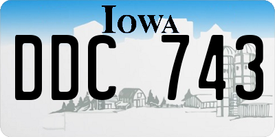 IA license plate DDC743