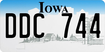 IA license plate DDC744