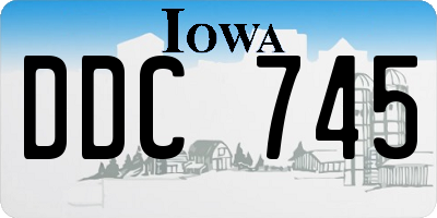 IA license plate DDC745
