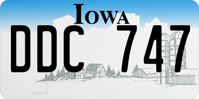 IA license plate DDC747