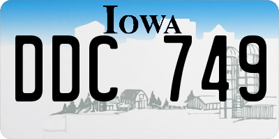 IA license plate DDC749
