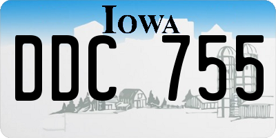 IA license plate DDC755