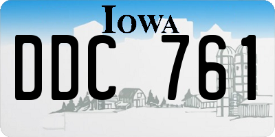 IA license plate DDC761