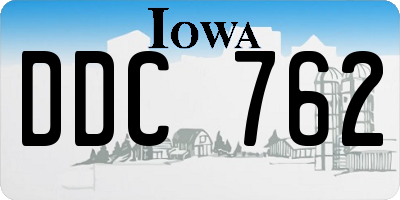 IA license plate DDC762