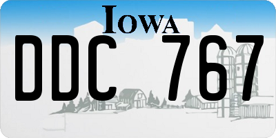 IA license plate DDC767