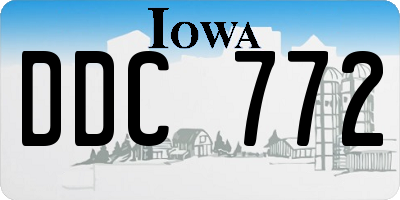 IA license plate DDC772