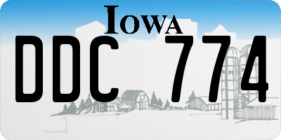 IA license plate DDC774