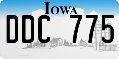 IA license plate DDC775