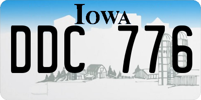 IA license plate DDC776