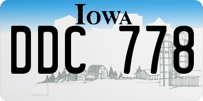 IA license plate DDC778