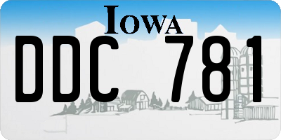 IA license plate DDC781
