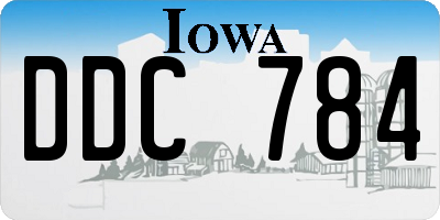 IA license plate DDC784
