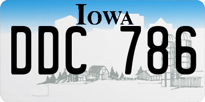 IA license plate DDC786