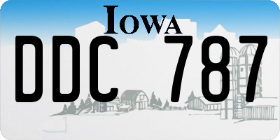 IA license plate DDC787