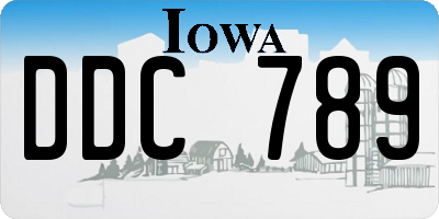 IA license plate DDC789