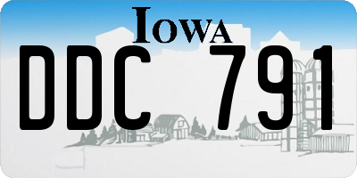 IA license plate DDC791