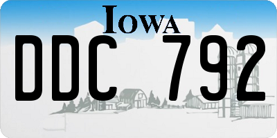 IA license plate DDC792