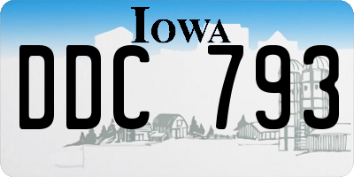IA license plate DDC793