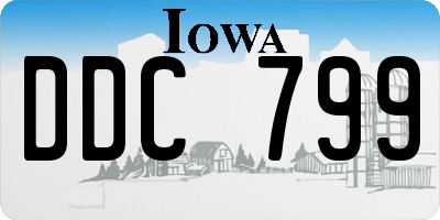 IA license plate DDC799