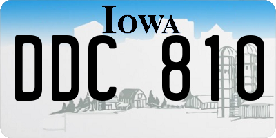 IA license plate DDC810