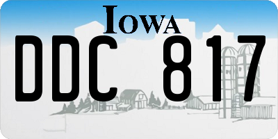 IA license plate DDC817