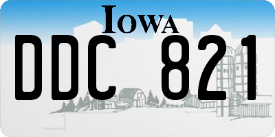 IA license plate DDC821