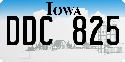 IA license plate DDC825