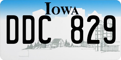 IA license plate DDC829