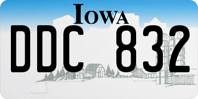 IA license plate DDC832