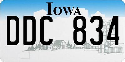 IA license plate DDC834