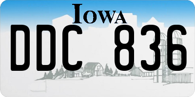 IA license plate DDC836