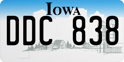 IA license plate DDC838