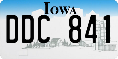IA license plate DDC841